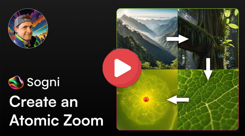Infinite Zoom in Sogni AI: From Rainforest to Atom