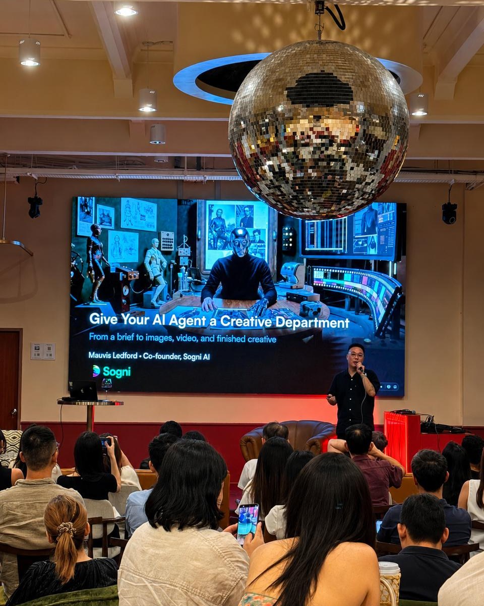 Mauvis Ledford presenting Give Your AI Agent a Creative Department at Mandala Club Singapore